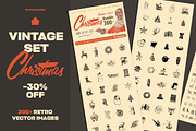 Vintage Christmas Bundle 300+, an Illustration by Retro Machine (Thumbnail 7 of 14)