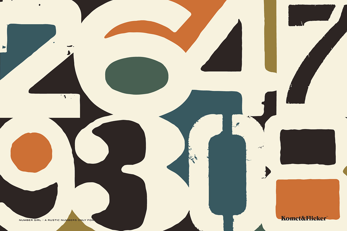 Number Girl – Number Only Fonts, a Font by Komet & Flicker (Photo 5 of 8)