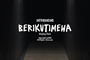 Berikutimewa Horror Display Font