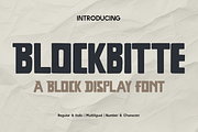 Blockbitte - Bold Display, a Sans Serif Font by Indotype Foundry (Thumbnail 1 of 10)