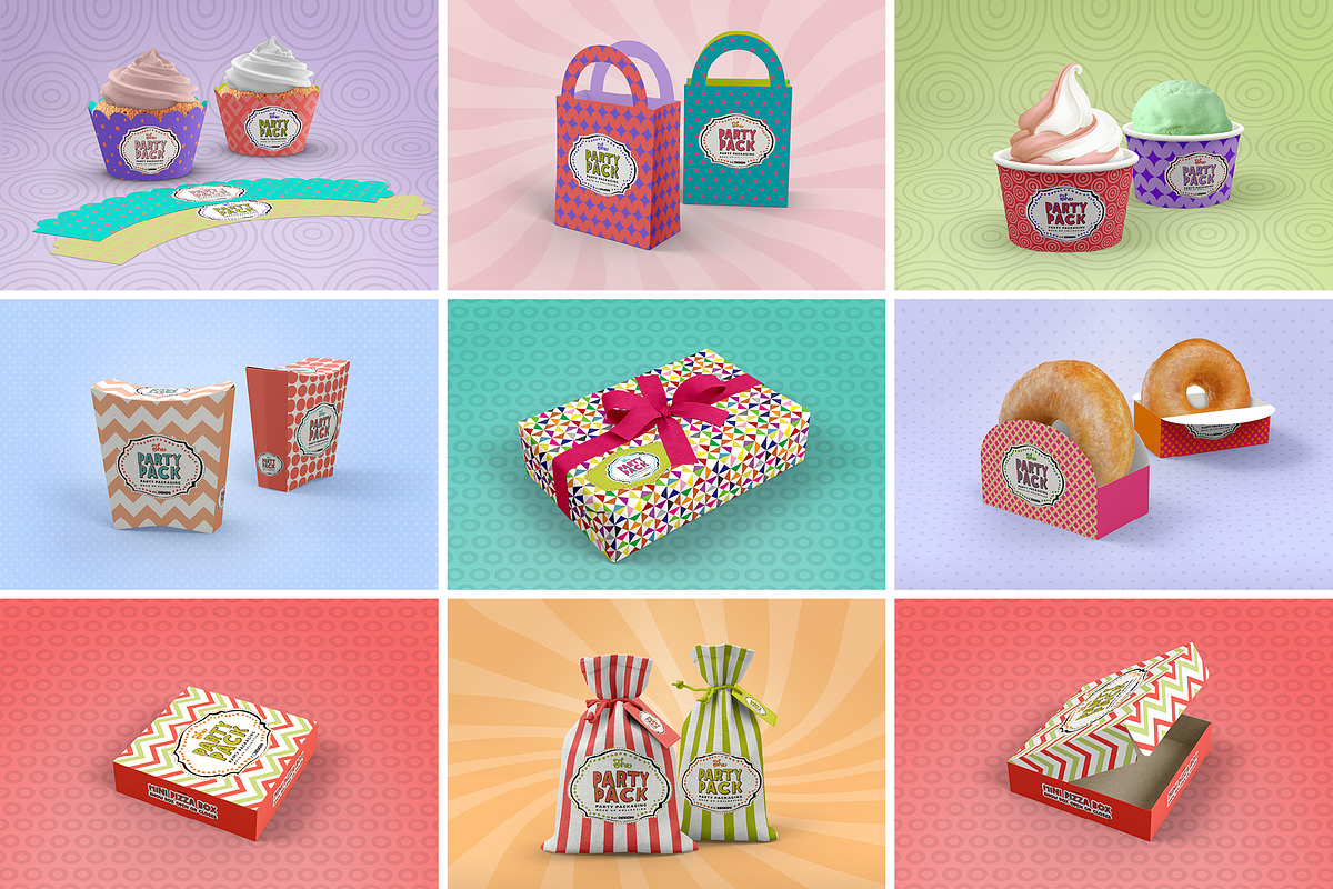 BUNDLE: Party Packaging Mockups, a Cups & Container Mockup by INCDesign (Photo 10 of 11)