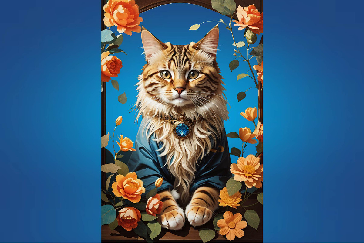 Cat Art Clipart Sublimation Bundle, a Seasonal Illustration by Craft Nest (Photo 5 of 5)