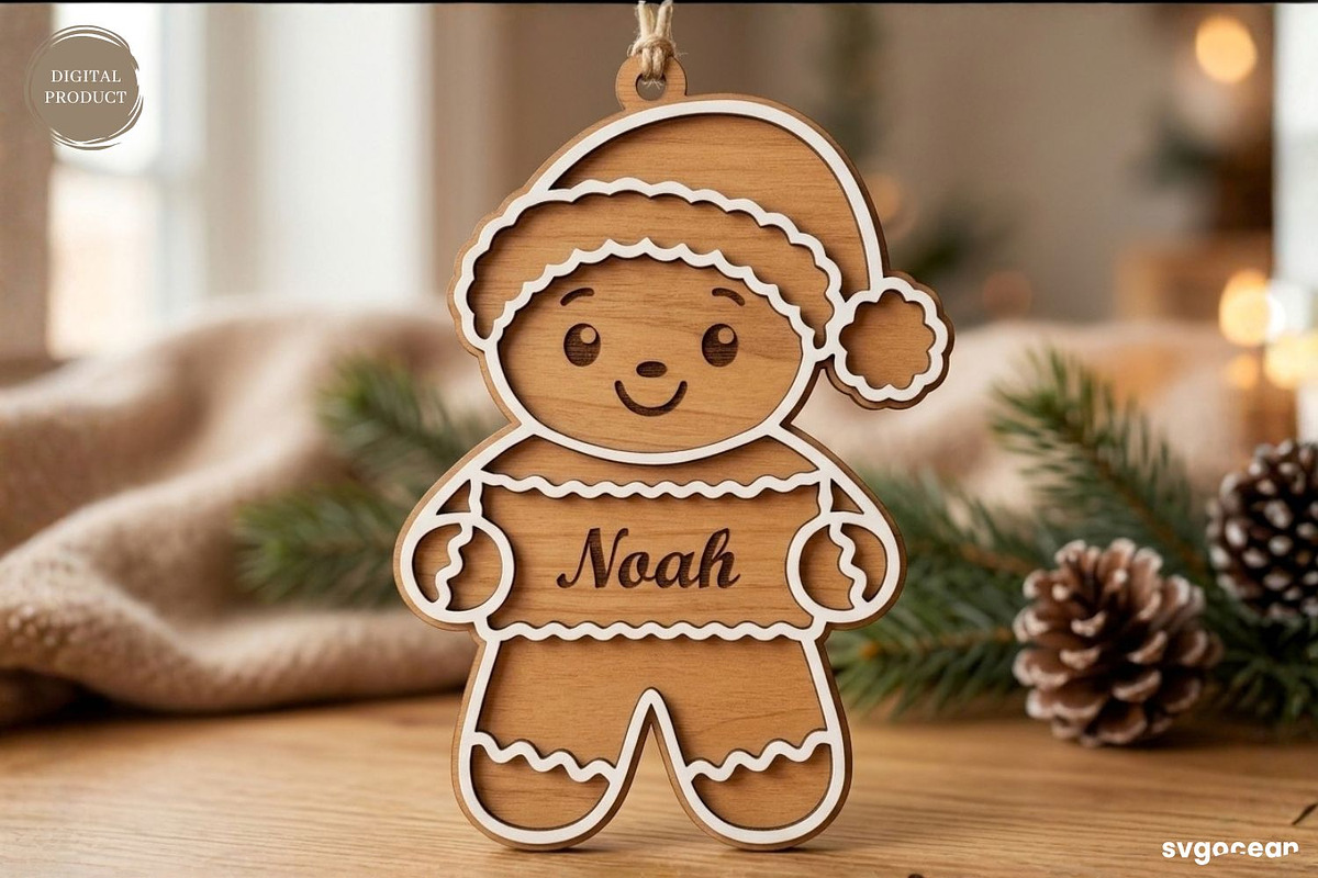 Personalized Gingerbread Ornaments, a Decorative Illustration by svgocean (Photo 7 of 14)
