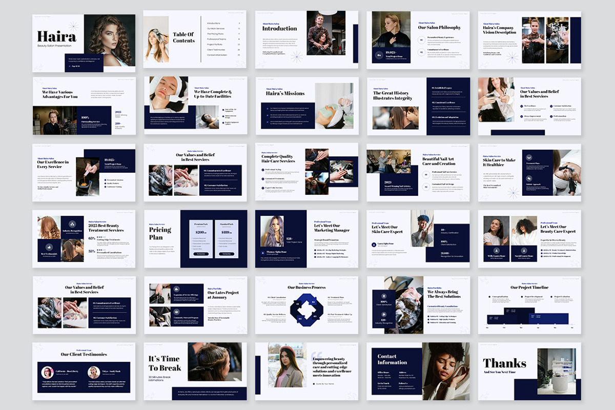 Haira Beauty Salon Google Slides, a Presentation Template by kerismaker (Photo 10 of 10)