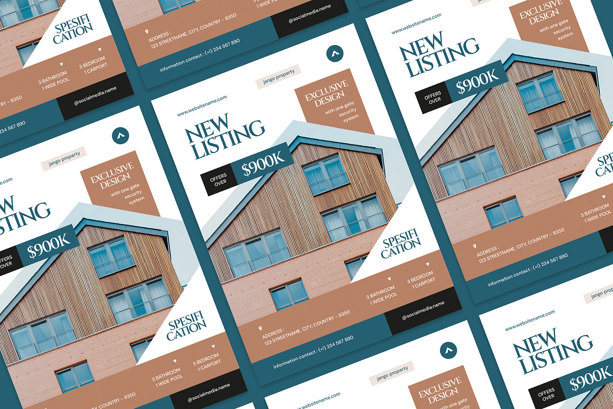 New Listing House - Flyer, a Print Template by Izdihaar_Studio (Photo 2 of 3)