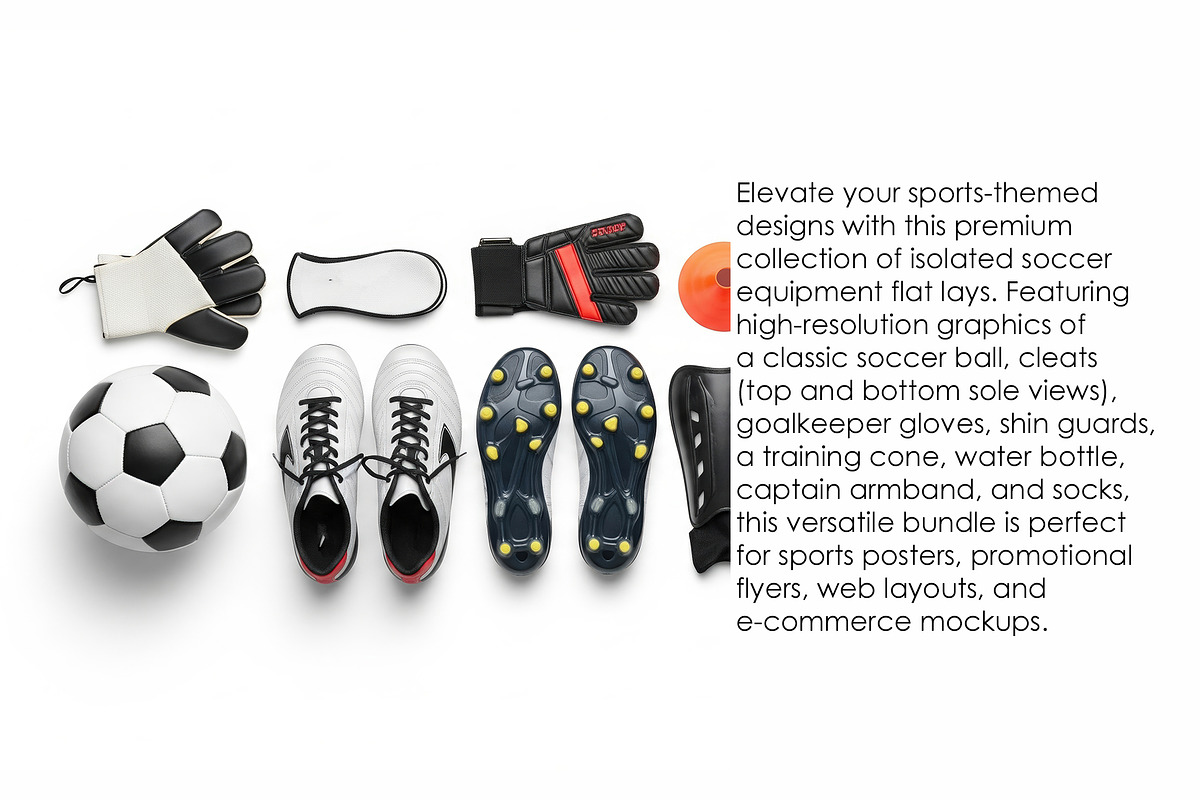 Soccer Equipment Flat Lay Kit, a Sport Illustration by StockVerse Creative (Photo 3 of 3)
