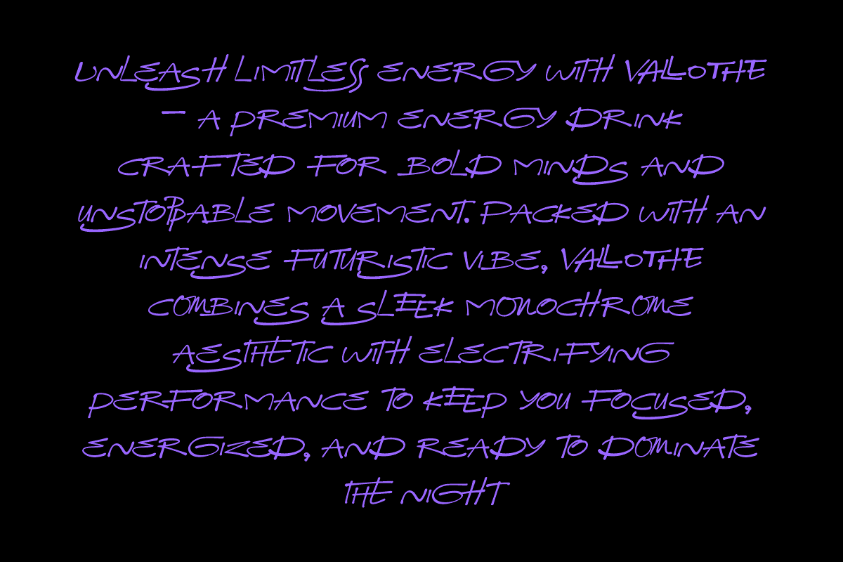 Vallothe - Handwritten Display Font, a Handwritten Font by Sronstudio (Photo 5 of 6)