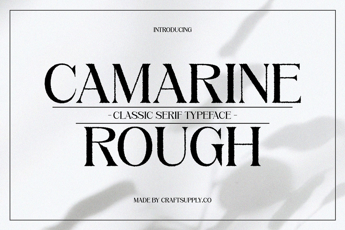 Camarine Rough, a Serif Font by Craft Supply Co. (Photo 1 of 8)