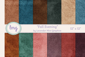 Fall Evening Scrapbook Papers