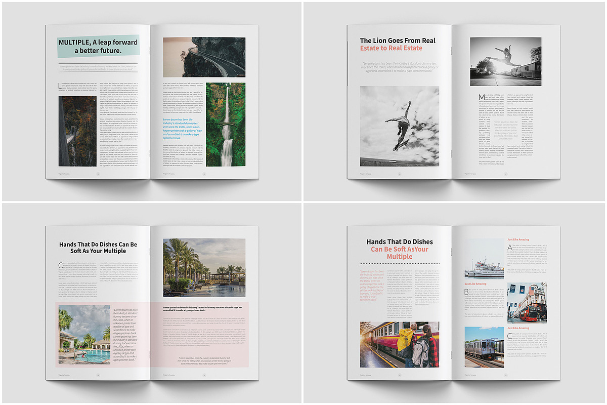 Modern Multiple Magazine Layout, a Magazine Template by Amit Debnath