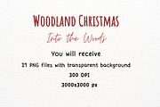 Woodland Christmas Watercolor PNG, a Seasonal Illustration by Maysa Art (Thumbnail 5 of 6)