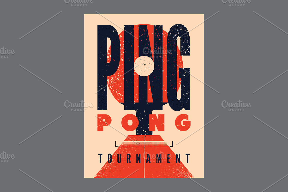 Ping Pong table tennis vector set., a Sport Illustration by PoPaShop (Photo 7 of 10)