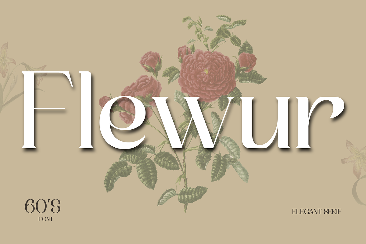 Flewur 60's Elegant Serif Font, a Serif Font by Pikgura (Photo 6 of 11)