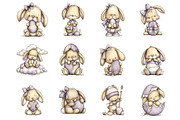 Baby Bunny Easter Clipart, an Illustration by Design Market (Thumbnail 2 of 3)