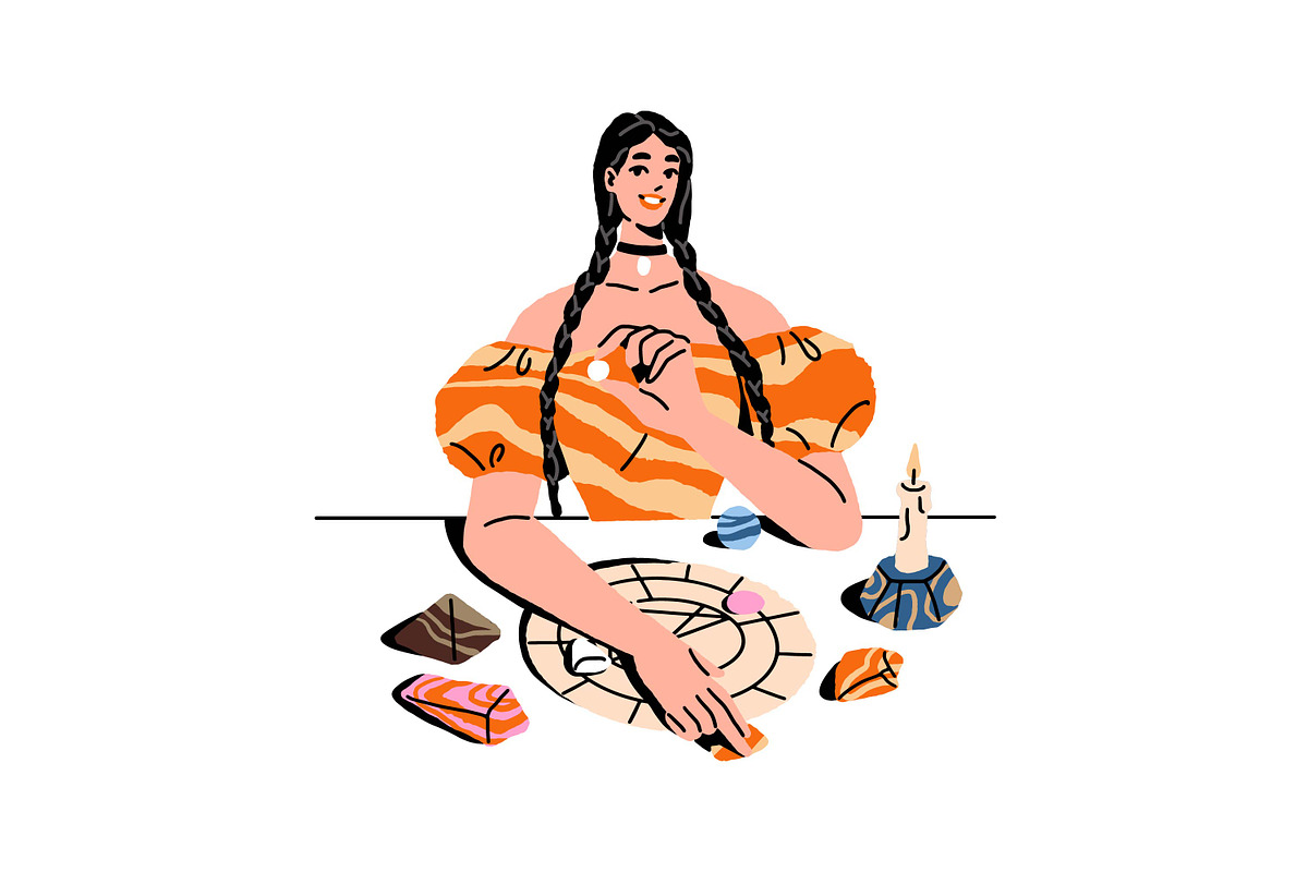 Women fortune tellers set + posters, a Person Illustration by PaperTrident (Photo 5 of 16)