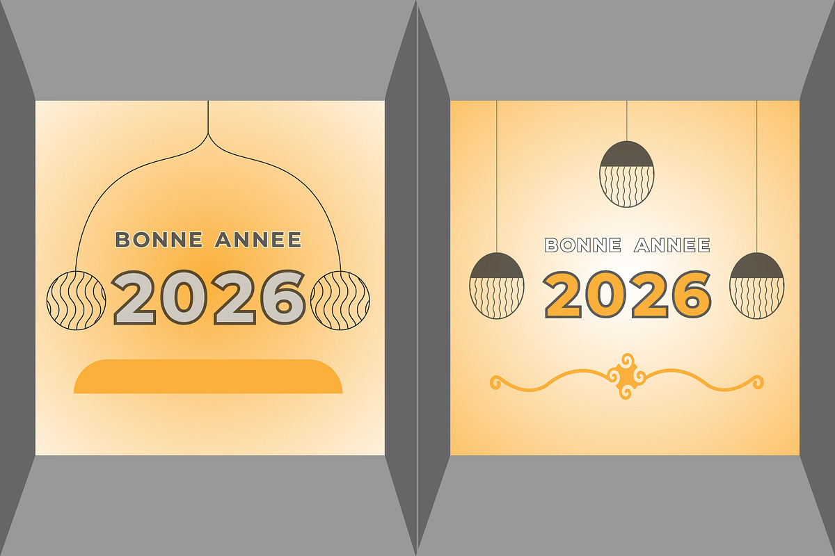 Bonne Annee Design, a Decorative Illustration by Lakhan1998 (Photo 3 of 6)