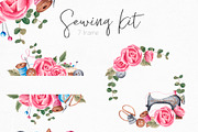 Watercolor Sewing Kit, a Work Illustration by YuliyaArtGarden (Thumbnail 4 of 7)