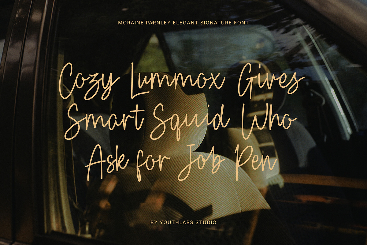 Moraine Parnley - Elegant Signature, a Handwritten Font by Youthlabs Studio (Photo 2 of 12)