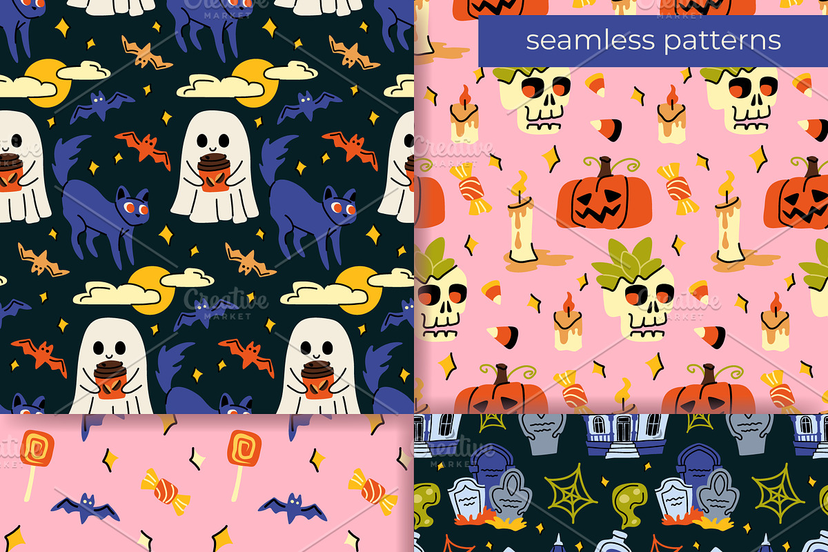 Spooky Cliparts, Stickers & Posters, a Seasonal Illustration by Panna Limon Store (Photo 5 of 10)