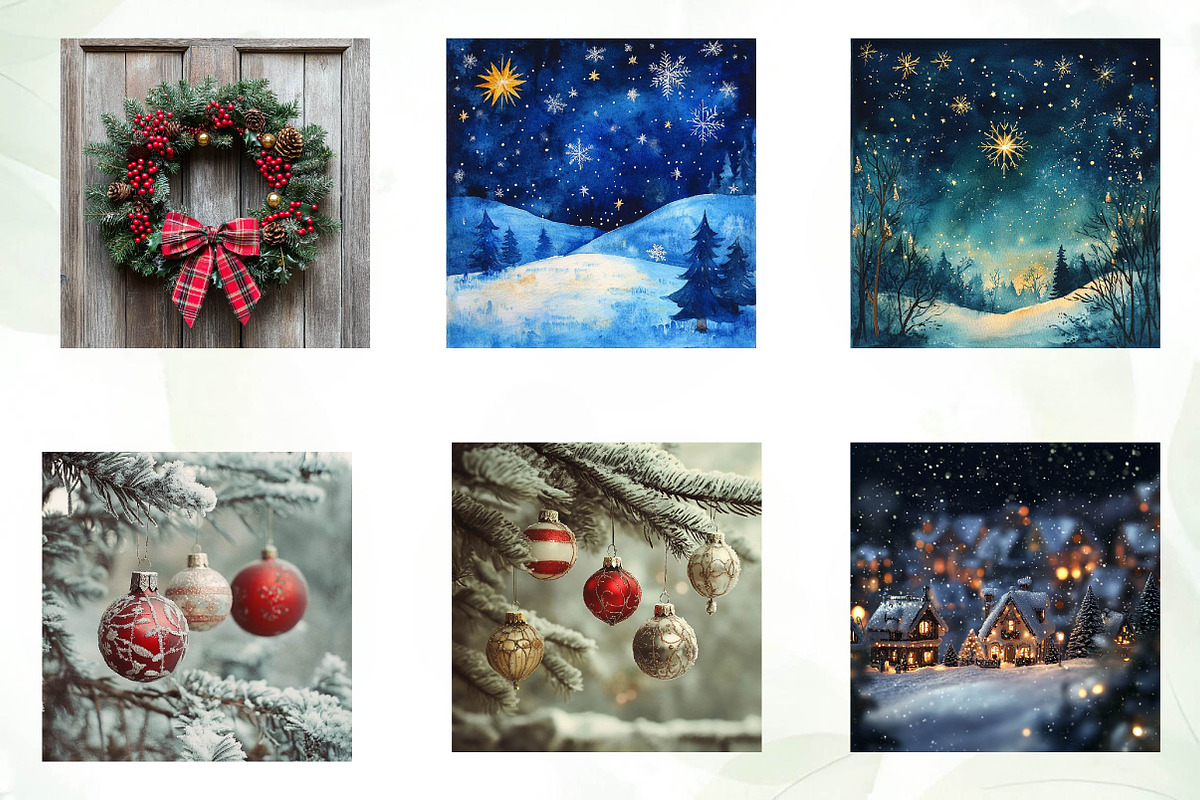 Watercolor Background Christmas Png, an Illustration by CreationArt (Photo 4 of 5)