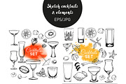 Cocktails watercolor & vector, a Food Illustration by Tatiana Davidova (Thumbnail 4 of 4)