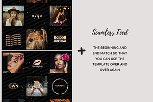 Black Instagram Puzzle Template