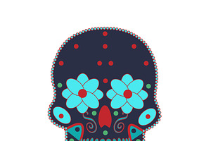 Skull Icon Blue