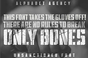 UNSANCTIONED DISTRESSED STENCIL FONT, a Font by Alphabet Agency (Thumbnail 5 of 9)