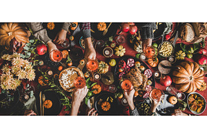 Family or friends celebrating