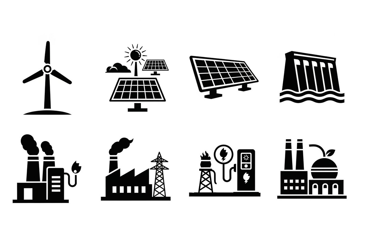 Modern Energy Industry Silhouette, a Graphic by hafijul (Photo 10 of 14)