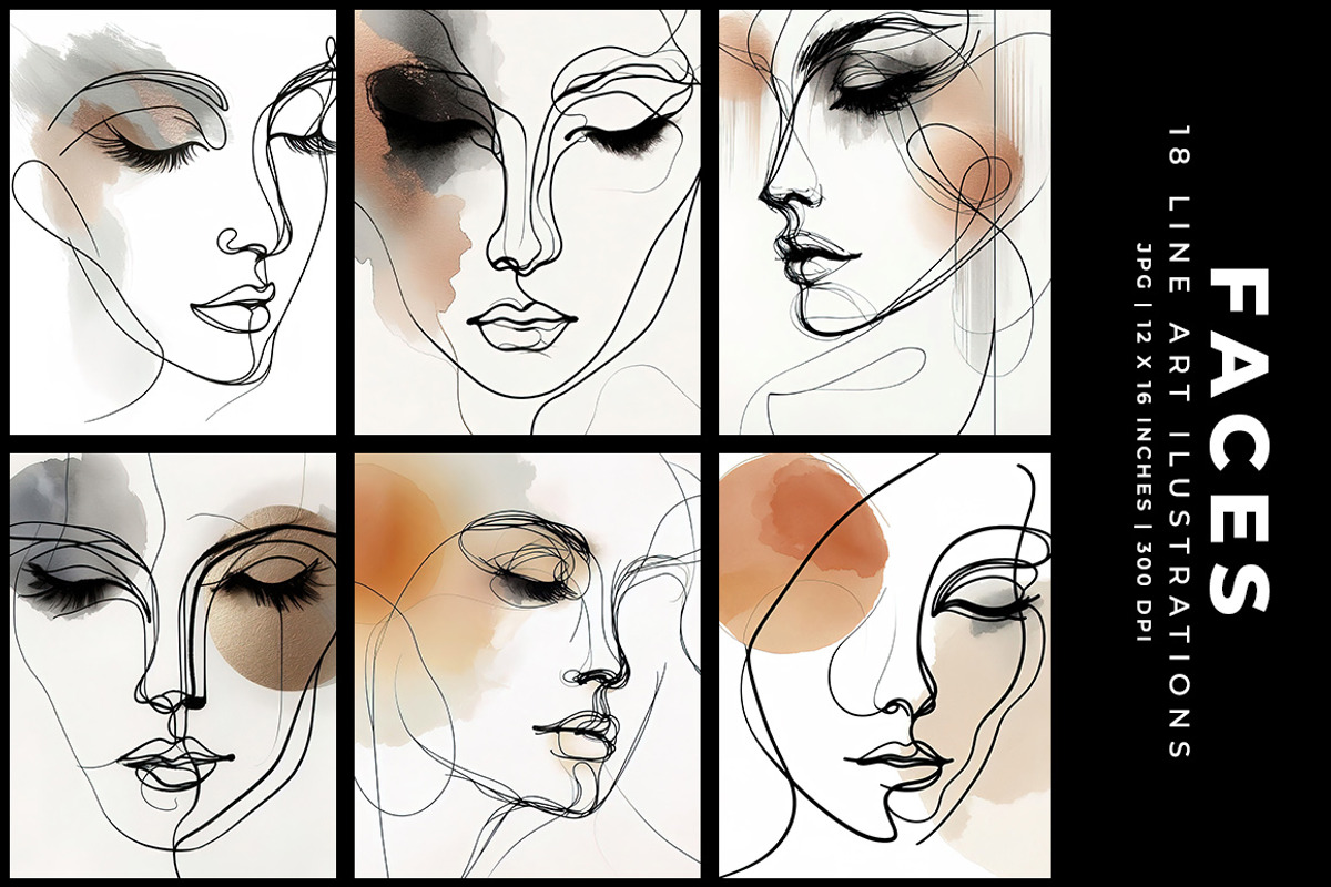 Faces, a Decorative Illustration by Digital Art Creations (Photo 4 of 10)