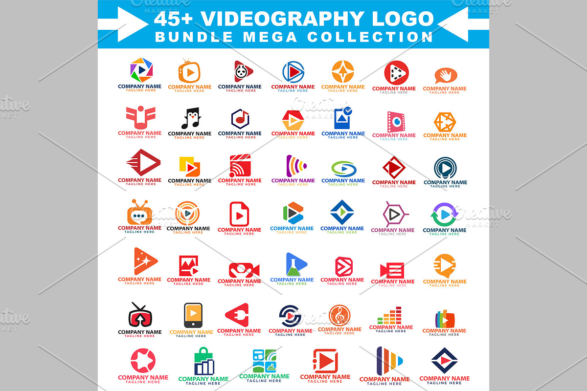 45+ videography logo Mega Bundle, a Branding & Logo Template by ArmanHossen75