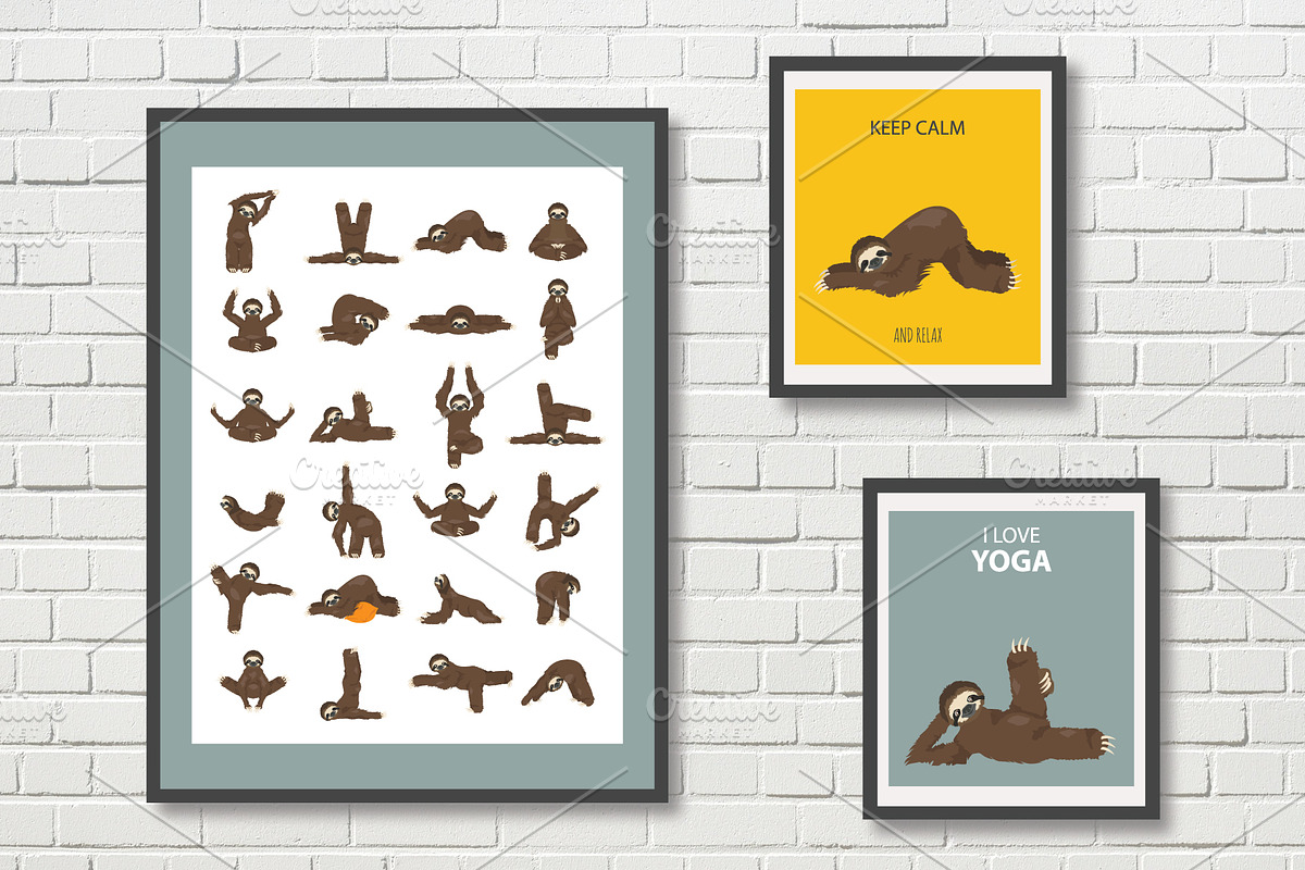 Yoga Sloth, an Animal Illustration by pet design shop (Photo 4 of 8)