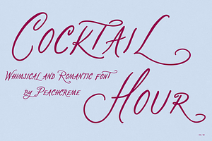 Cocktail Hour, a Handwritten Font by PeachCreme