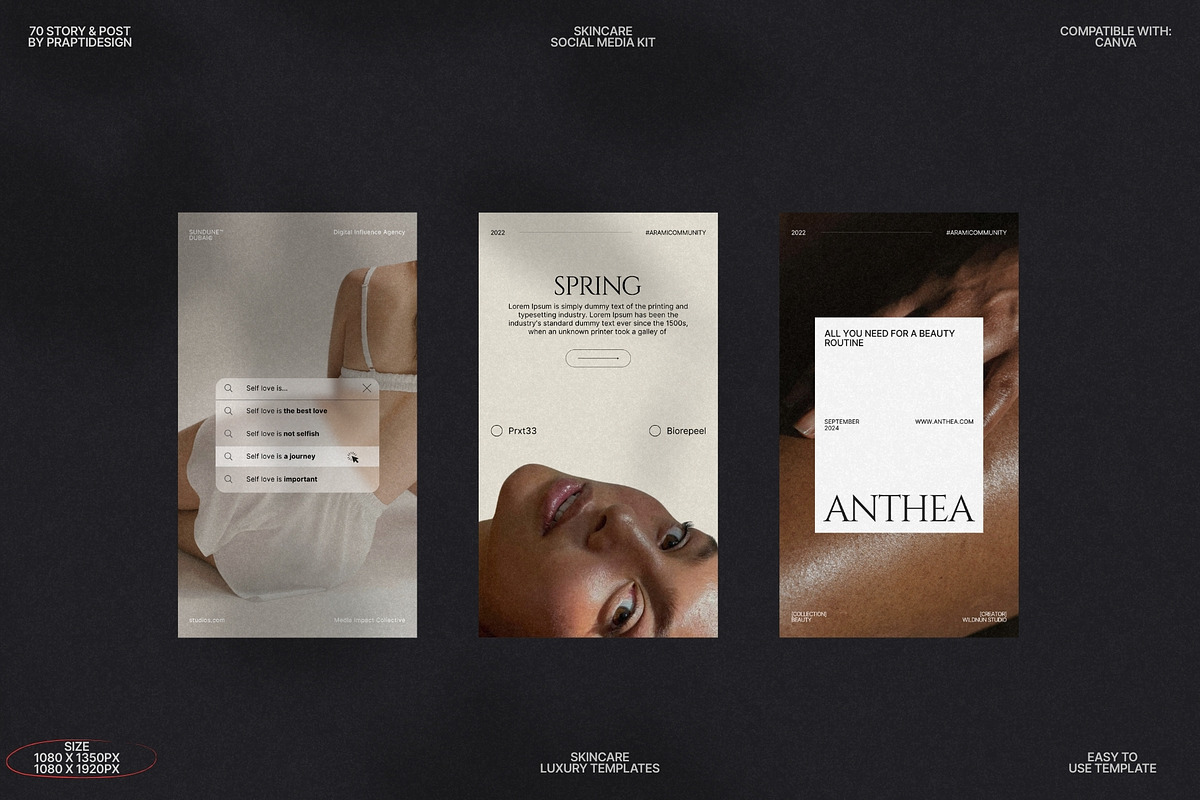 Minimal Skincare Story and Post Set preview 7