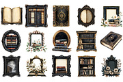 Watercolor Black Books and Frames, a Seasonal Illustration by designcity5 (Thumbnail 2 of 5)