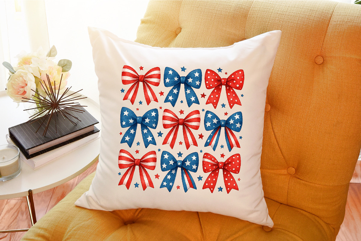 Patriotic Bows Transparent PNG Clipa, an Illustration by Sublimation Artist (Photo 9 of 9)