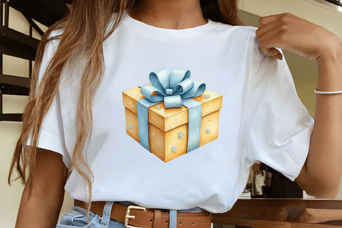Light Blue & Gold Christmas Clipart', an Illustration by CrexoraLab (Photo 4 of 5)