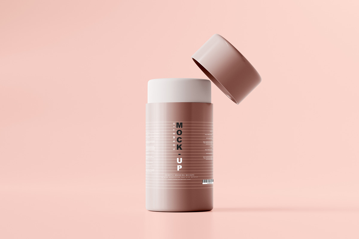 250+ Cosmetic Branding Mockup Bundle, a Cups & Container Mockup by pmvch (Photo 183 of 273)