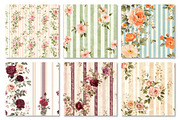 Floral Stripes Digital Paper, a Texture Graphic by Dream Creation (Thumbnail 5 of 5)