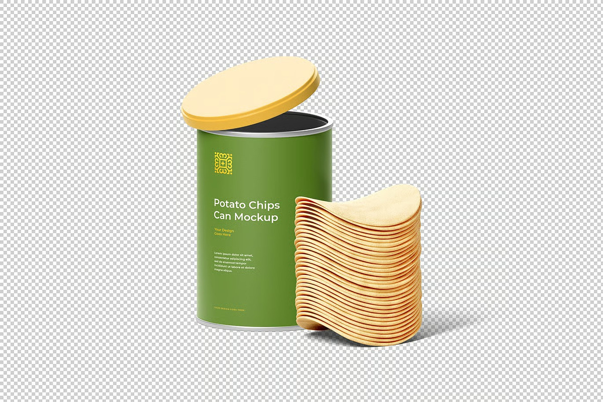 Chips Can Mockup, a Packaging Mockup by zpackcreative (Photo 4 of 4)