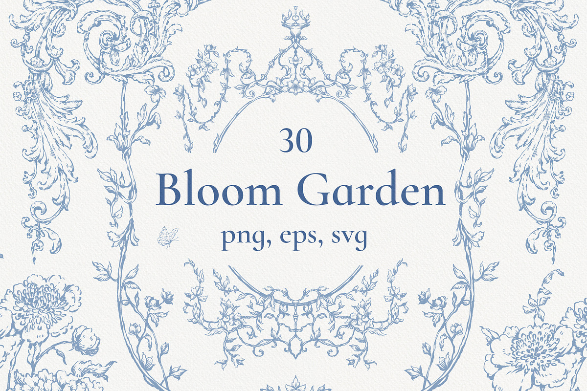 Bloom Garden Wedding invite clipart, a Decorative Illustration by Ekaproeka (Photo 1 of 10)