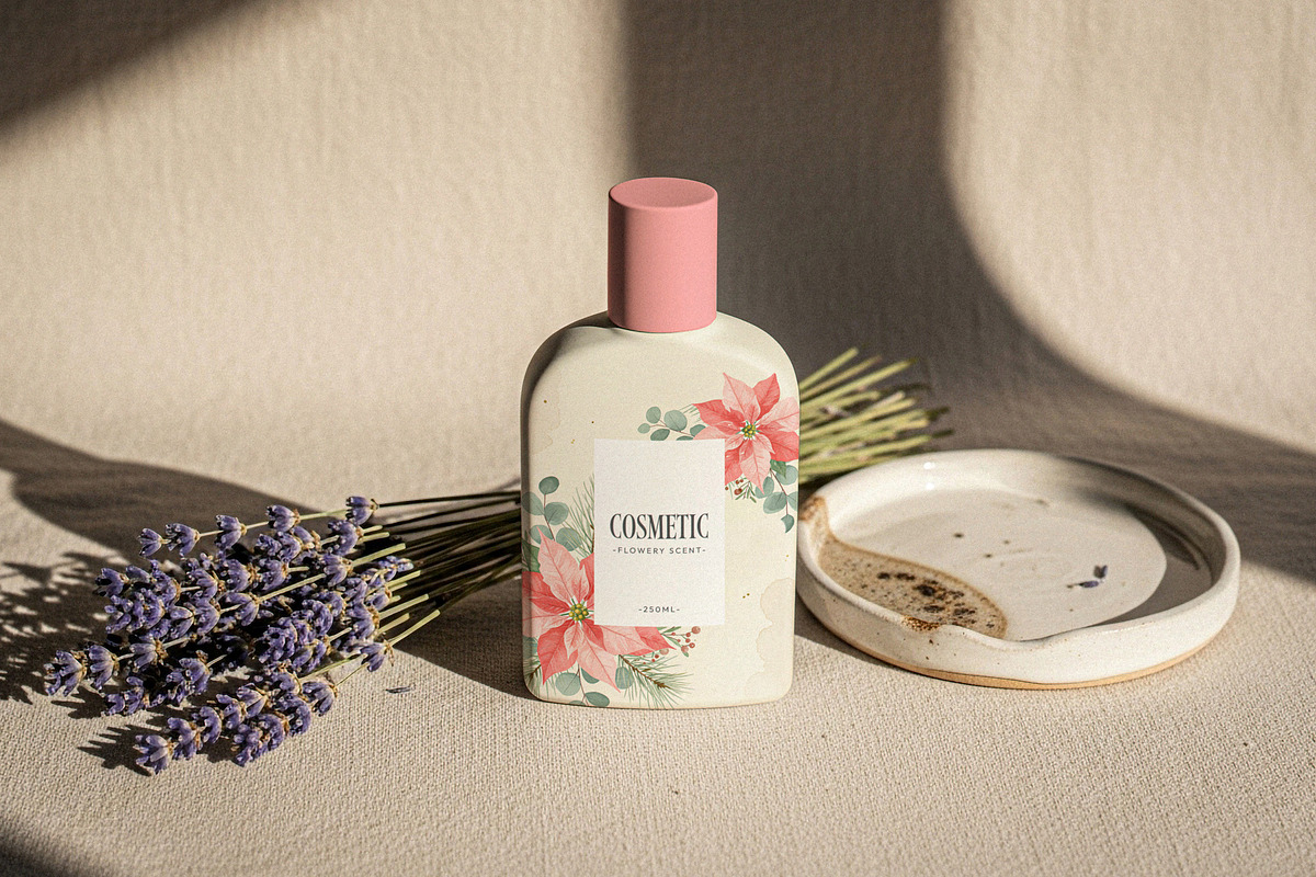 Cosmetic Bottle Mockup, a Packaging Mockup by Designer Dude