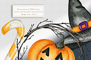 Watercolor HALLOWEEN clipart, an Object Graphic by svetlanaARTdreams (Thumbnail 11 of 11)