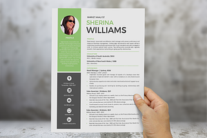 Icon Photo Modern Resume Template