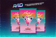 Miami Night 80's Synthwave Flyer, a Flyer Template by dennybusyet (Thumbnail 2 of 3)