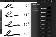 Procreate Round Calligraphic Brushes, a Brush Add-On by 103cia (Thumbnail 1 of 3)