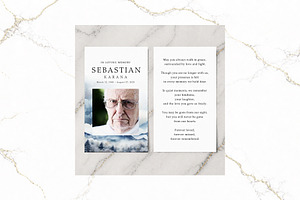 Funeral Prayer Card Canva FR010, a Card Template by TyphoonStudio