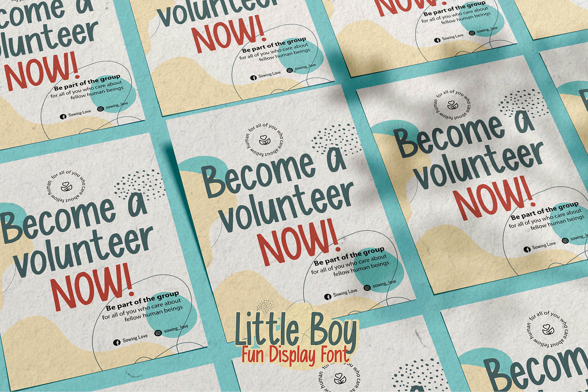 Little Boy - Fun Display Font, a Font by Gassstype (Photo 6 of 8)