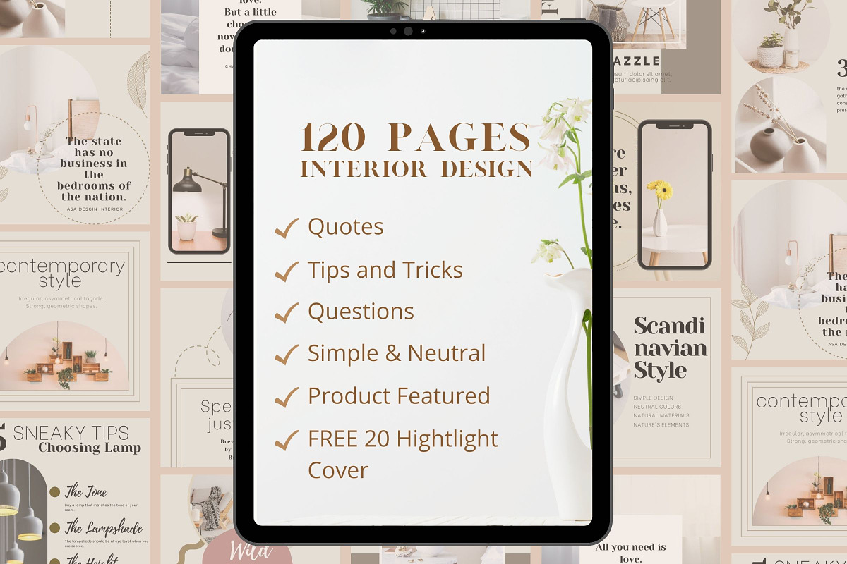 Interior Design Instagram Template, a Social Media Template by Kindelight (Photo 3 of 6)